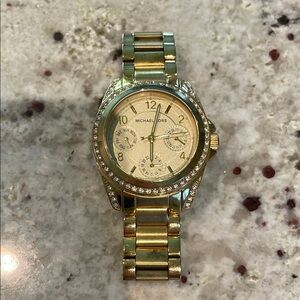Michael Kors Gold Watch with Crystal Accents